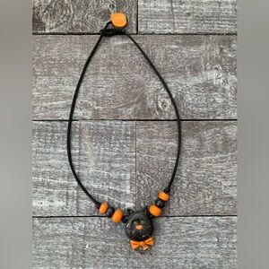 Black Cat Halloween Necklace